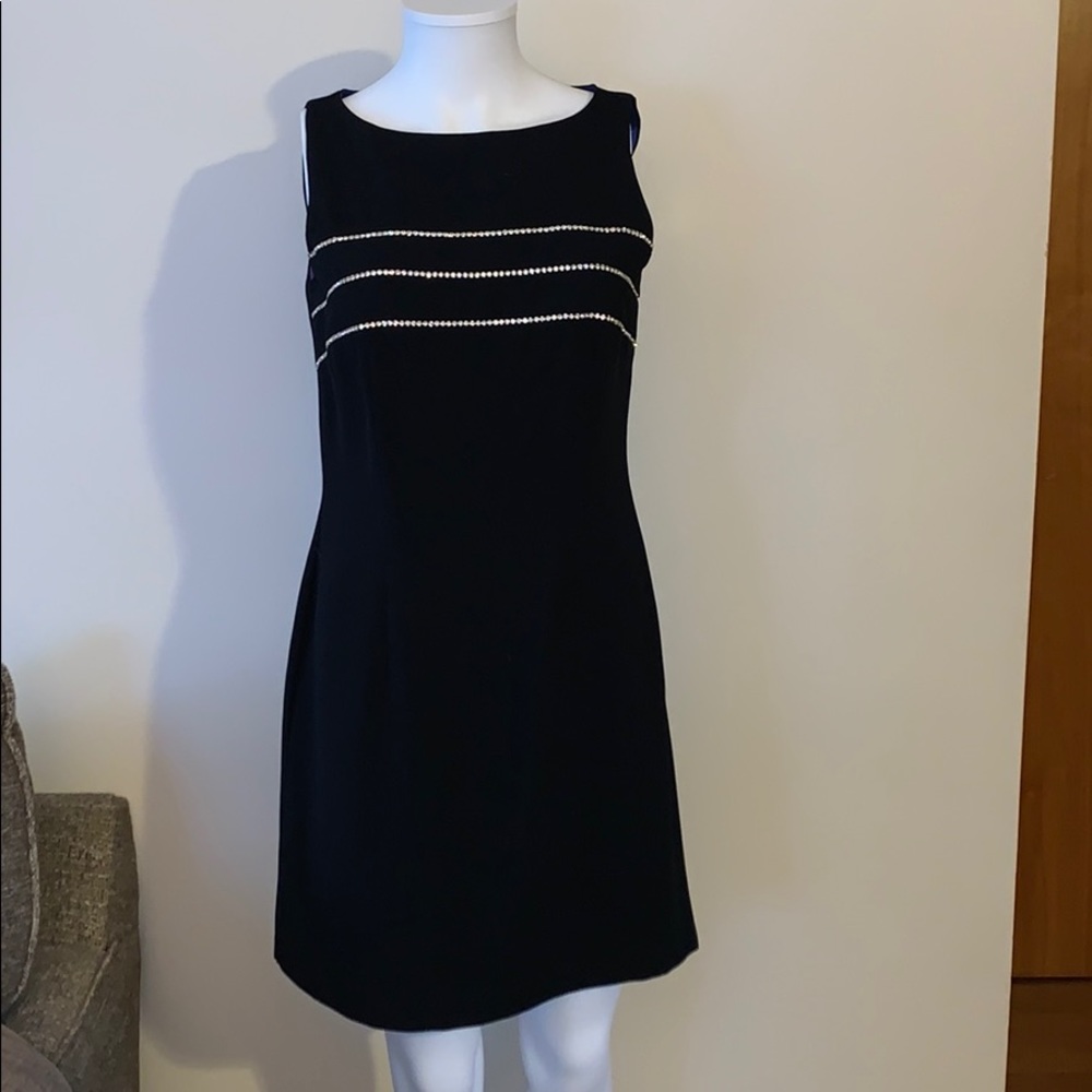 CDC Petites black rhinestone dress SZ.8